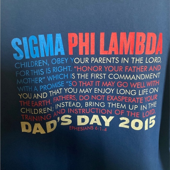 Sigma Phi Lambda Phi Lamb Dad's Day tshirt size: XL - Picture 3 of 5